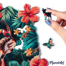 Load image into Gallery viewer, Wooden Puzzle - Giraffe with Flowers