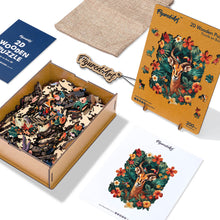 Load image into Gallery viewer, Wooden Puzzle - Giraffe with Flowers