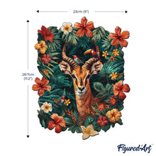 Load image into Gallery viewer, Wooden Puzzle - Giraffe with Flowers