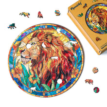 Load image into Gallery viewer, Wooden Puzzle - Stained Glass Lion