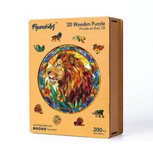 Load image into Gallery viewer, Wooden Puzzle - Stained Glass Lion