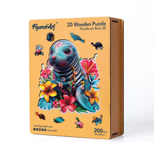Load image into Gallery viewer, Wooden Puzzle - Floral Seal