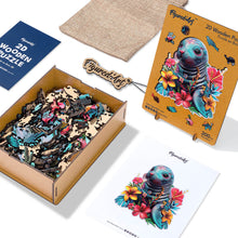 Load image into Gallery viewer, Wooden Puzzle - Floral Seal