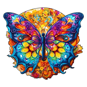 Wooden Puzzle - Kaleidoscope Butterfly