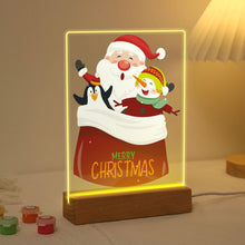 Load image into Gallery viewer, LED Light Display Base Wooden Paint by numbers 15x20cm Santa Claus 02
