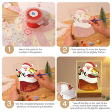 Load image into Gallery viewer, LED Light Display Base Wooden Paint by numbers 15x20cm Santa Claus 02