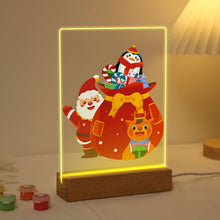 Load image into Gallery viewer, LED Light Display Base Wooden Paint by numbers 15x20cm Santa Claus 05