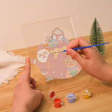 Load image into Gallery viewer, LED Light Display Base Wooden Paint by numbers 15x20cm Santa Claus 05