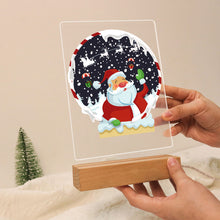 Load image into Gallery viewer, LED Light Display Base Wooden Paint by numbers 15x20cm Santa Claus 06