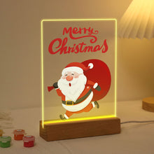Load image into Gallery viewer, LED Light Display Base Wooden Paint by numbers 15x20cm Santa Claus 07