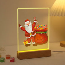 Load image into Gallery viewer, LED Light Display Base Wooden Paint by numbers 15x20cm Santa Claus 08