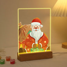 Load image into Gallery viewer, LED Light Display Base Wooden Paint by numbers 15x20cm Santa Claus 09