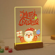Load image into Gallery viewer, LED Light Display Base Wooden Paint by numbers 15x20cm Santa Claus 10