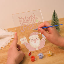 Load image into Gallery viewer, LED Light Display Base Wooden Paint by numbers 15x20cm Santa Claus 10