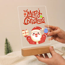 Load image into Gallery viewer, LED Light Display Base Wooden Paint by numbers 15x20cm Santa Claus 10