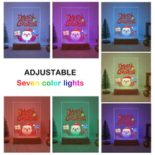 Load image into Gallery viewer, LED Light Display Base Wooden Paint by numbers 15x20cm Santa Claus 10