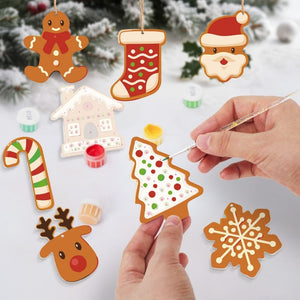 Paint by Numbers Christmas Ornaments - Gingerbread Holiday Kit
