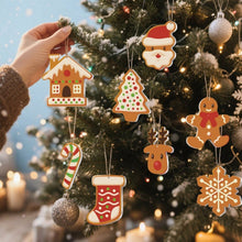 Load image into Gallery viewer, Paint by Numbers Christmas Ornaments - Gingerbread Holiday Kit