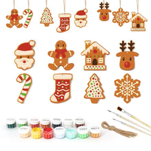 Load image into Gallery viewer, Paint by Numbers Christmas Ornaments - Gingerbread Holiday Kit
