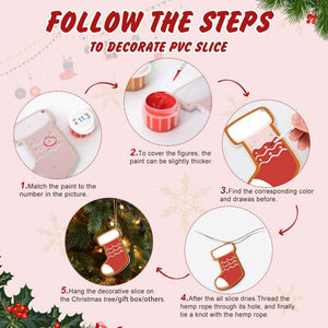 Paint by Numbers Christmas Ornaments - Gingerbread Holiday Kit