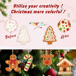 Paint by Numbers Christmas Ornaments - Gingerbread Holiday Kit
