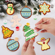 Load image into Gallery viewer, Paint by Numbers Christmas Ornaments - Snowman Angel Tree Kit