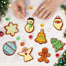 Load image into Gallery viewer, Paint by Numbers Christmas Ornaments - Snowman Angel Tree Kit