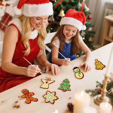Load image into Gallery viewer, Paint by Numbers Christmas Ornaments - Snowman Angel Tree Kit