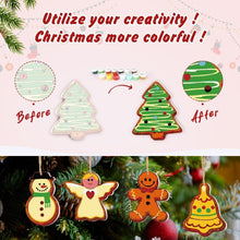 Load image into Gallery viewer, Paint by Numbers Christmas Ornaments - Snowman Angel Tree Kit