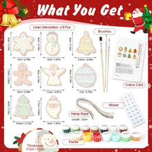 Load image into Gallery viewer, Paint by Numbers Christmas Ornaments - Snowman Angel Tree Kit