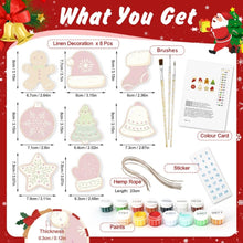 Load image into Gallery viewer, Paint by Numbers Christmas Ornaments - Winter Mittens Hats Kit