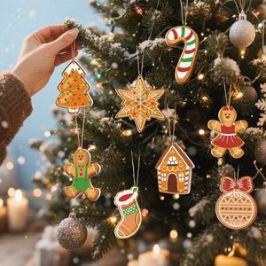 Paint by Numbers Christmas Ornaments - Candy Cane Gingerbread Kit