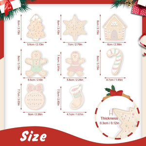 Paint by Numbers Christmas Ornaments - Candy Cane Gingerbread Kit