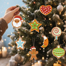 Load image into Gallery viewer, Paint by Numbers Christmas Ornaments - Moon Star Heart Kit