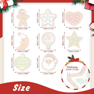 Paint by Numbers Christmas Ornaments - Moon Star Heart Kit