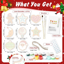 Load image into Gallery viewer, Paint by Numbers Christmas Ornaments - Moon Star Heart Kit