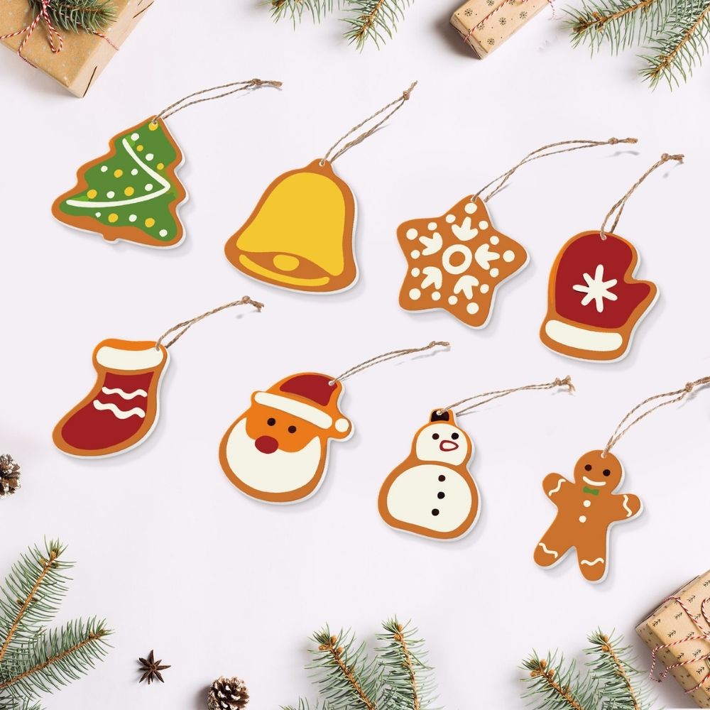 Paint by Numbers Christmas Ornaments - Santa Stocking Kit Figured'Art