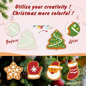 Paint by Numbers Christmas Ornaments - Santa Stocking Kit