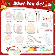 Load image into Gallery viewer, Paint by Numbers Christmas Ornaments - Santa Stocking Kit