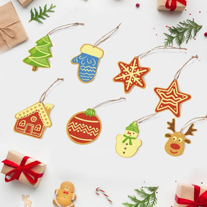 Paint by Numbers Christmas Ornaments - Star House Reindeer Tree Kit Figured'Art