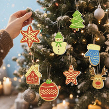 Load image into Gallery viewer, Paint by Numbers Christmas Ornaments - Star House Reindeer Tree Kit