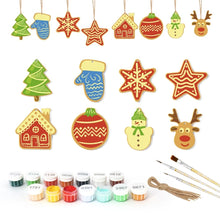 Load image into Gallery viewer, Paint by Numbers Christmas Ornaments - Star House Reindeer Tree Kit