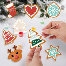 Load image into Gallery viewer, Paint by Numbers Christmas Ornaments - Heart Star Stocking Reindeer Kit