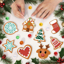 Load image into Gallery viewer, Paint by Numbers Christmas Ornaments - Heart Star Stocking Reindeer Kit