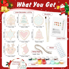 Load image into Gallery viewer, Paint by Numbers Christmas Ornaments - Heart Star Stocking Reindeer Kit
