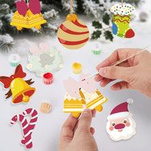 Load image into Gallery viewer, Paint by Numbers Christmas Ornaments - Bells Wreath Kit