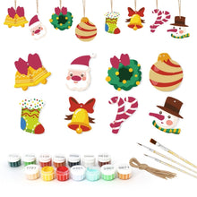 Load image into Gallery viewer, Paint by Numbers Christmas Ornaments - Bells Wreath Kit