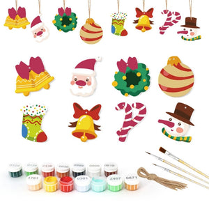 Paint by Numbers Christmas Ornaments - Bells Wreath Kit
