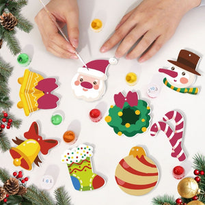 Paint by Numbers Christmas Ornaments - Bells Wreath Kit