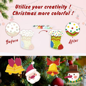 Paint by Numbers Christmas Ornaments - Bells Wreath Kit